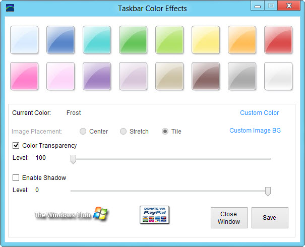 Taskbar Color Effect