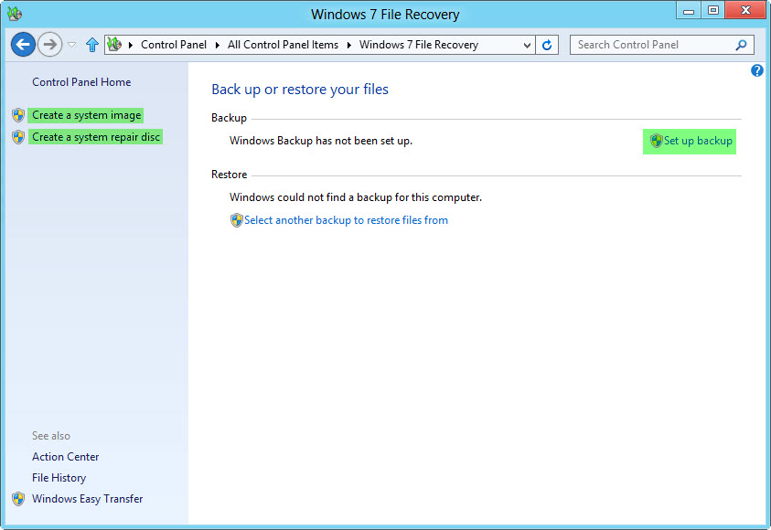Differences between system image, back up and repair disk